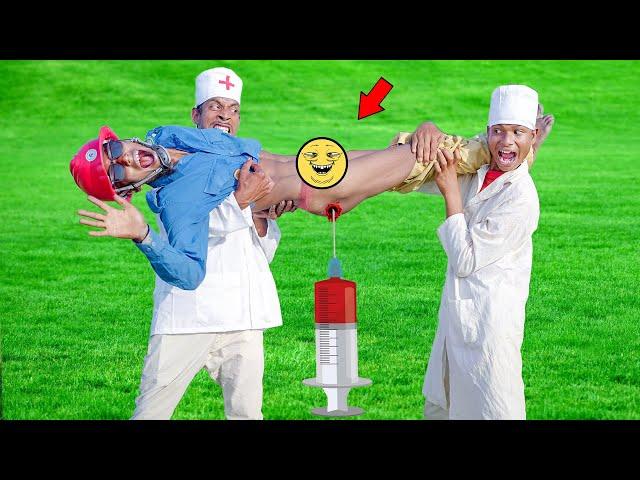 New Funniest Very Special Fun Comedy Video 2023 Amazing Comedy Video 2023Injection Funny Video E 199