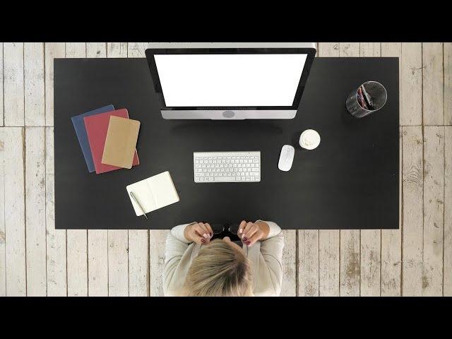 Woman Working With Computer Stock Video