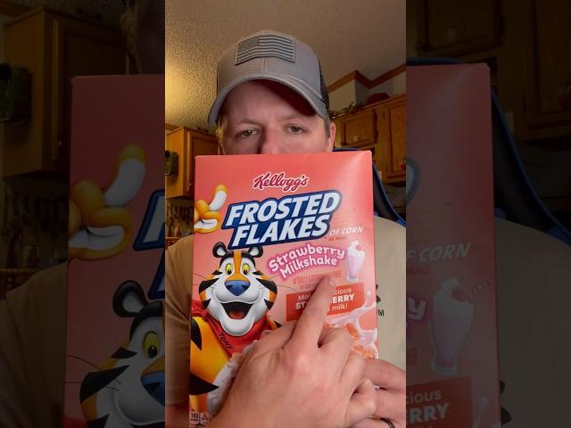 Strawberry MILKSHAKE Frosted Flakes.. Are they good??  #tastetest #foodreview #cereal #comedy