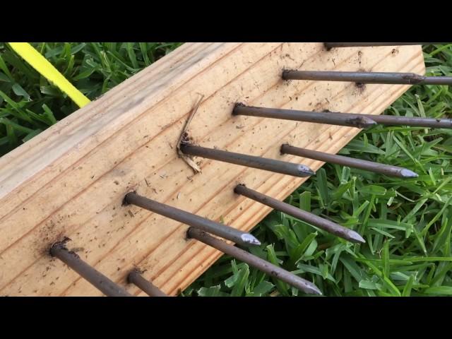 Homemade lawn aerator