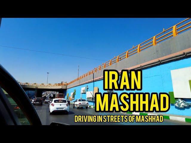 Mashhad Iran (4k), driving in streets of Mashhad, clean streets of Mashhad
