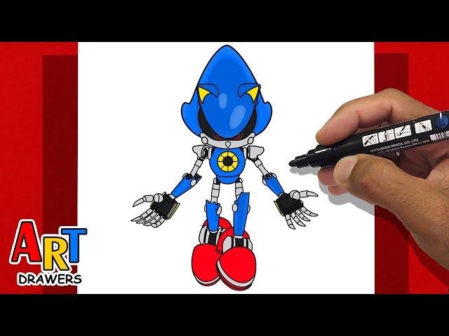 How To Draw Metal Sonic The Hedgehog - SONIC 3 ( THE MOVIE )