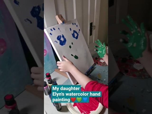 My daughter Elyn's watercolor hand painting ️