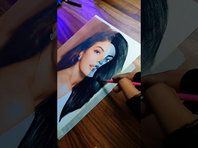 ️Jacqueline Fernandez drawing with#shots #video.@BittuArtist2.O 