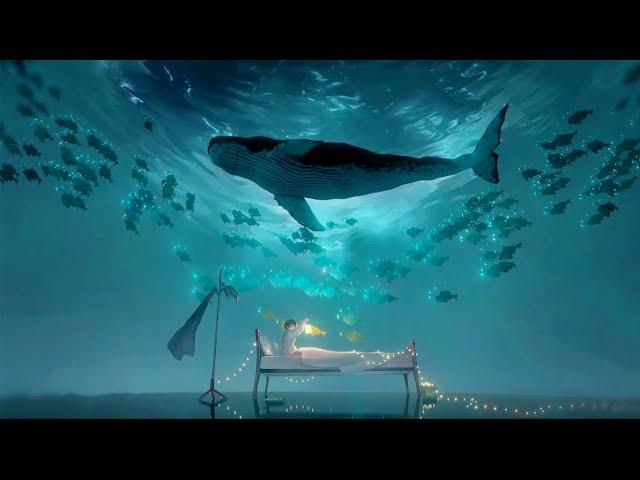 Whale Sounds Deep Underwater & Ocean Piano Relaxation Sleep Music