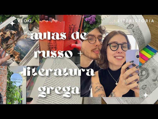 vlog ️ literatura grega, aulas de russo, irmãos karamázov, book haul e +