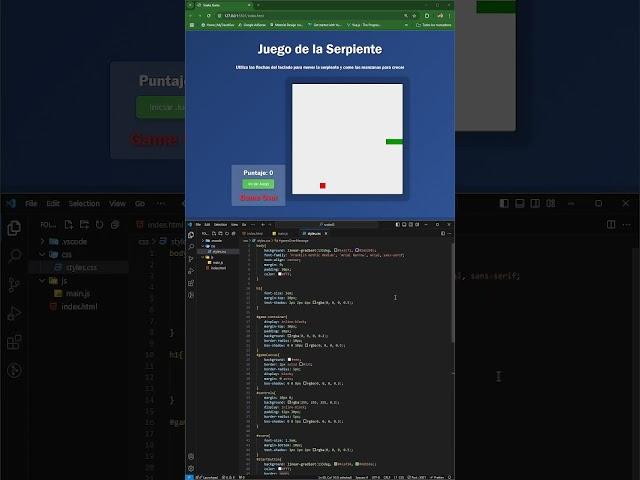 ¡Crea el Clásico Juego de la Serpiente con HTML, CSS y JavaScript! 