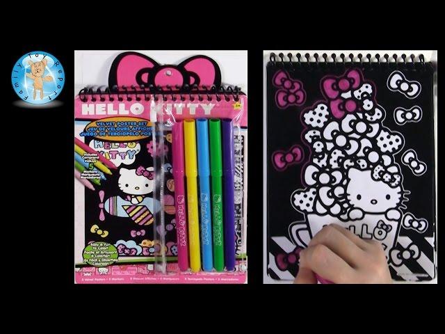 Hello Kitty Velvet Poster Set Coloring Pages Review - Family Toy Report