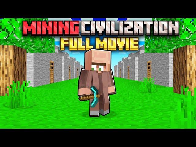 Minecraft but I survive in MINING CIVILIZATION [FULL MOVIE]