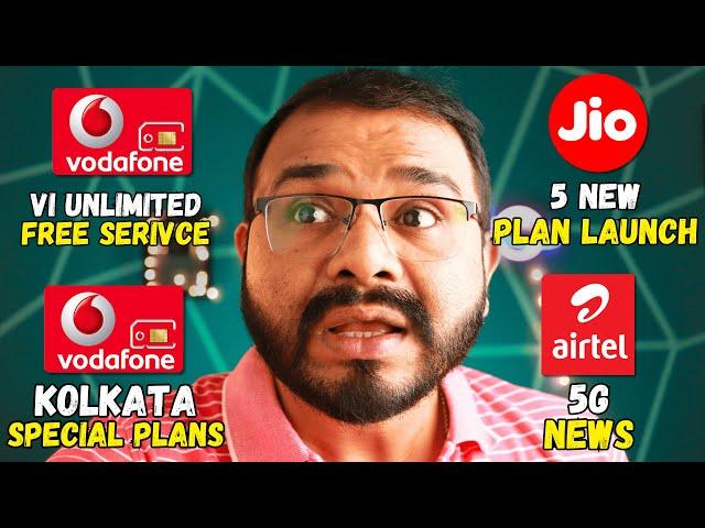 VI Free UNLIMITED Service Launch, VI 2nd Bad News, Jio New 5 Prepaid Plans || Telco News 21st May