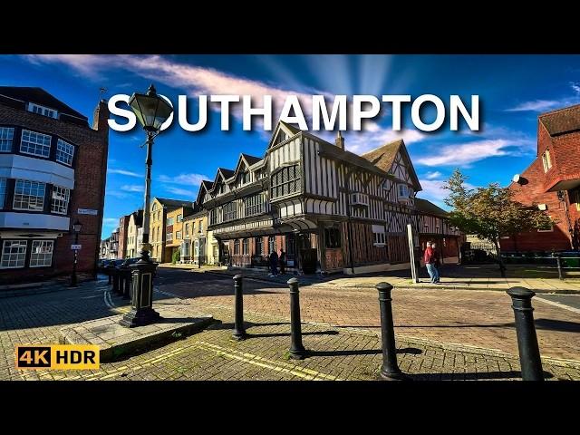 Southampton UK Walking Tour 2024 | Experience History and Music in the City | 4K HDR