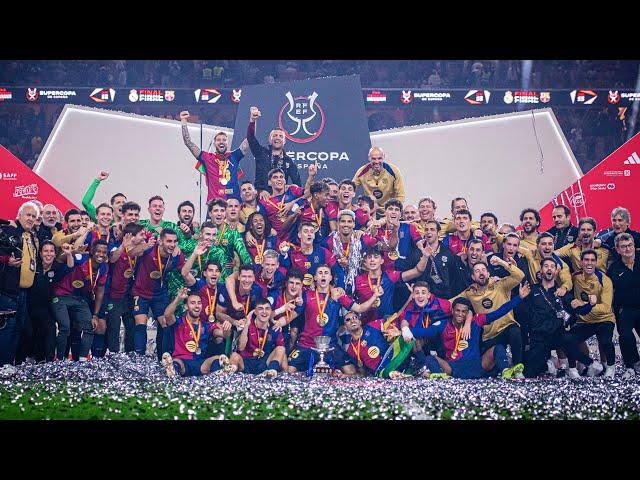 FC BARCELONA SPANISH SUPERCUP 24/25 TROPHY CELEBRATION! 