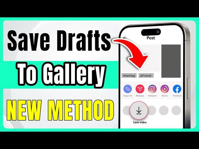 Save TikTok Drafts To Gallery Without Posting 2024 [ Quick & Easy ]