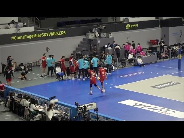 대한항공점보스 스카이워커스전 진지위 Alex 선수 웜업 korea pro volleyball