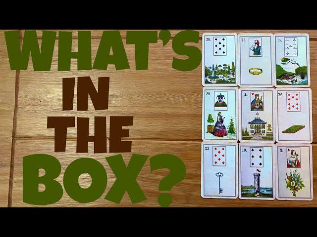 Introduction to the Lenormand box spread. Also known as the 9-square or portrait spread.