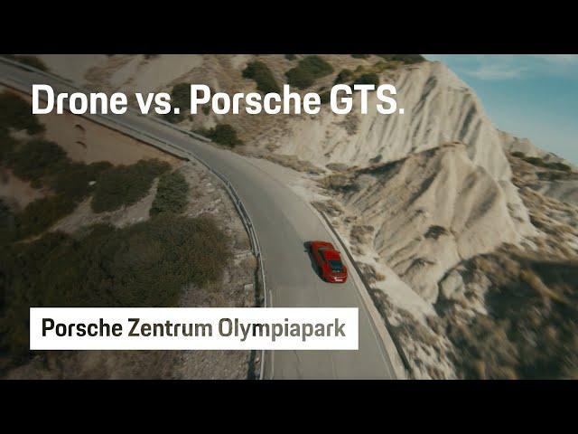 Drone vs. Porsche GTS.