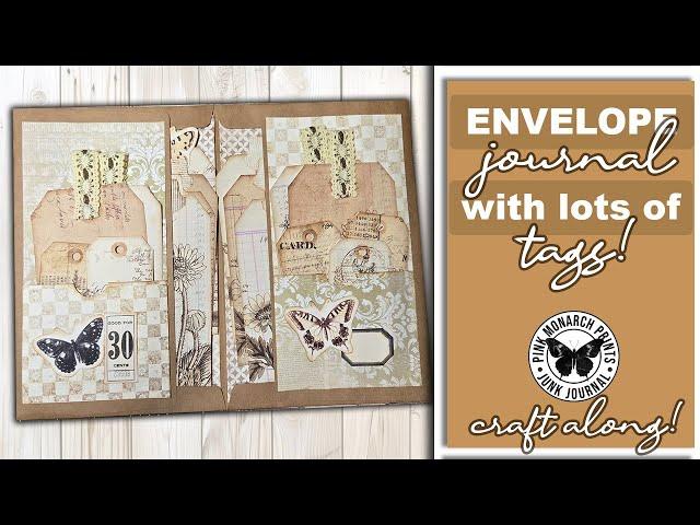 Making a Journal from Envelopes! CRAFT ALONG - Easy and Quick way to create a custom journal.