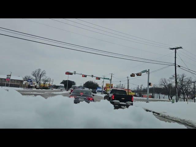 DRIVING IN THE SNOW AS WE GO SHOPPING TO MY FAVORITE STORE IN THE USA