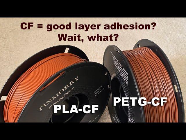 Tinmorry PLA-CF vs PETG-CF, carbon fiber filaments with a great layer adhesion!