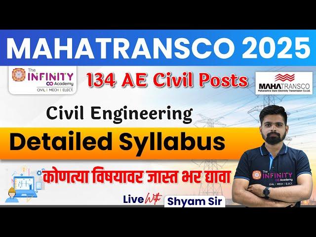 Mahatransco AE Civil Syllabus | Mahatransco AE Vacancy 2025 |  AE 135 post | #mahatransco