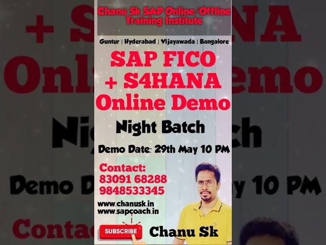SAP FICO Demo In Telugu #SapFicoDemoClassInTelugu #SapFicoDemo -Sap fico In Telugu