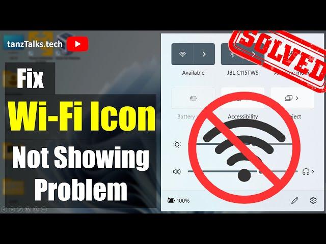 Fix Wi-Fi Icon Not Showing Problem on Windows 11/10 | How to Get Back Missing WiFi Icon in Windows