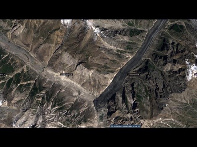 Time Lapse of the surge of Shisper Glacier, Karakoram range