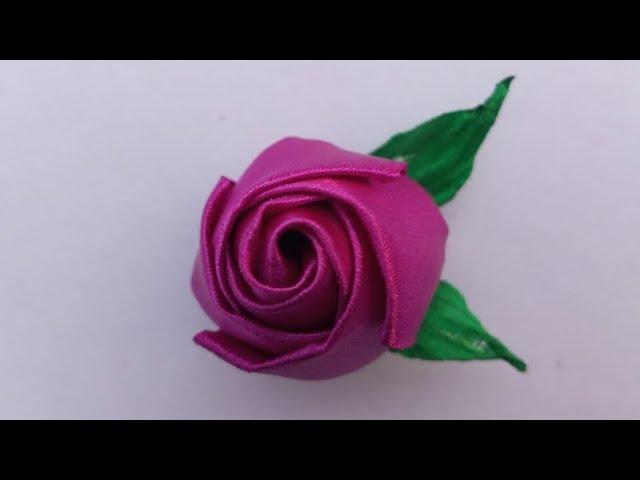 Beautiful satin ribbon rose flower craft. DIY Ribbon Rose / Ribbon Flower Making / Ribbon Work