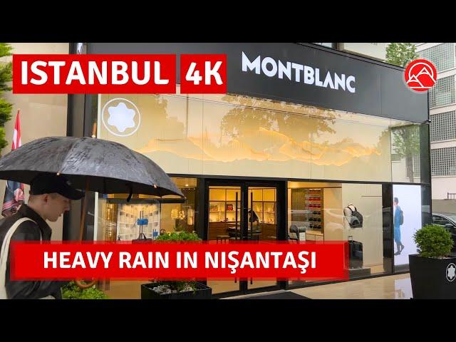 Istanbul 2023 Nisantası Rainy Day Walking Tour May 2023 | 4k UHD 60fps |