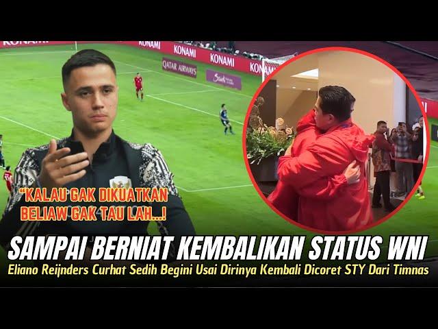 KENA PHP STY LAGI !! Eliano Berniat Kembalikan Status WNI ~ Untung Pak Erick Masih Menguatkan Dia