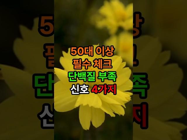 50대 이상 필수체크 단백질 부족신호 4가지#인생조언 #삶의지혜 #좋은글