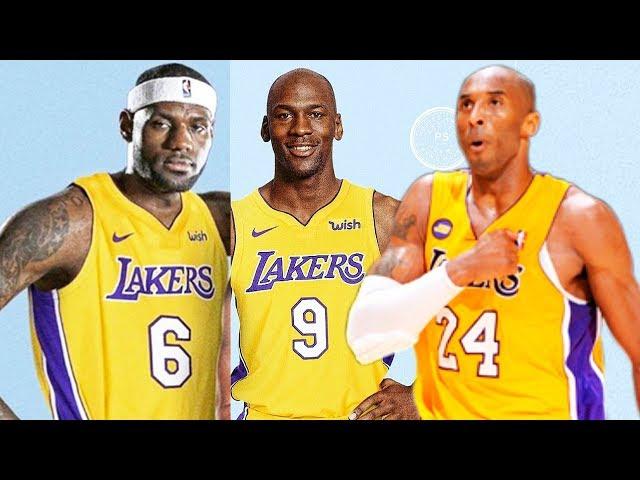 LeBron James, Michael Jordan, & Kobe Bryant on the same NBA Team (Los Angeles Lakers)