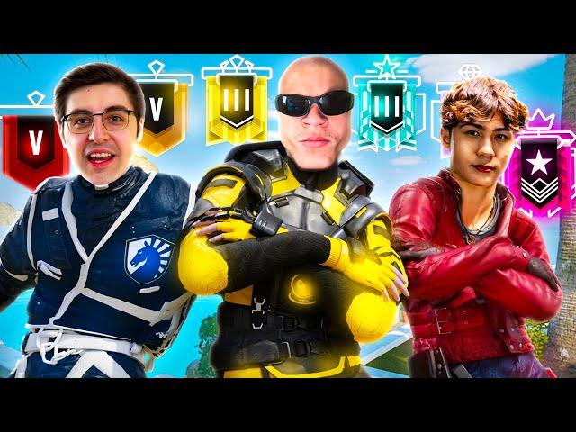 Jynxzi Shroud & Spoit 3v5 vs EVERY Rank in Rainbow Six Siege