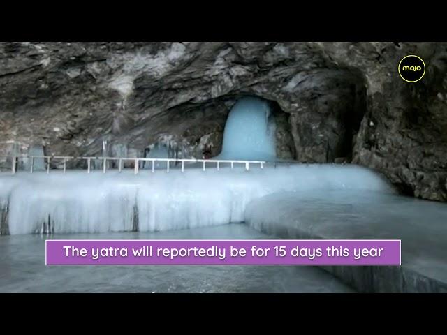 First visuals of holy  Amarnath cave in Kashmir 2020