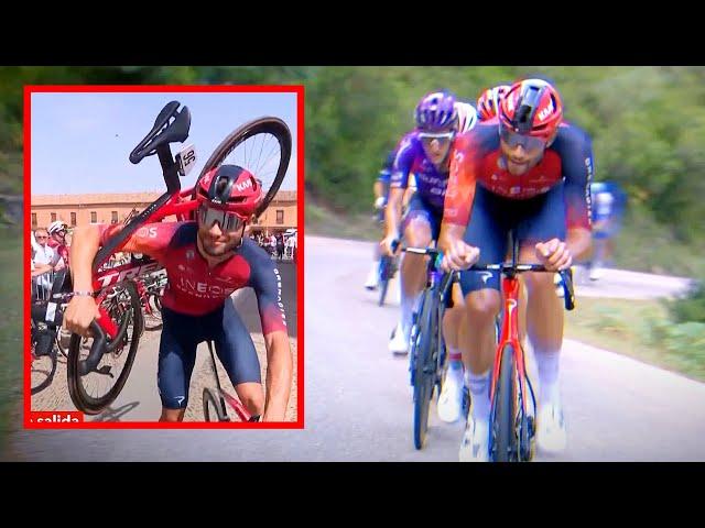 Filippo Ganna Steals a Bike before the Breakaway | Vuelta a Espana 2023 Stage 11