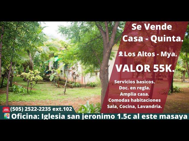 Casa Quinta en venta - masaya