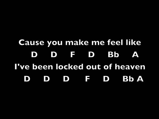 Locked Out Of Heaven Bruno Mars Notes