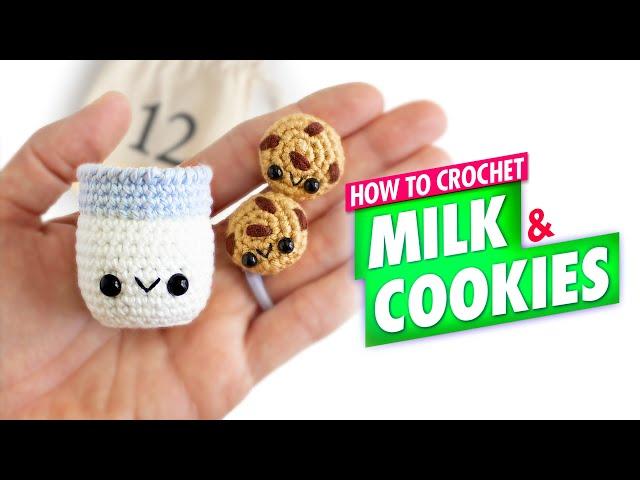 Day 12: Crochet Milk & Cookies  Easy Amigurumi Tutorial - 12 Days of Christmas Advent