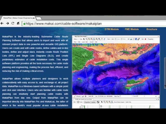 MakaiPlan - Software for Creating and Editing Subsea Cable Routes