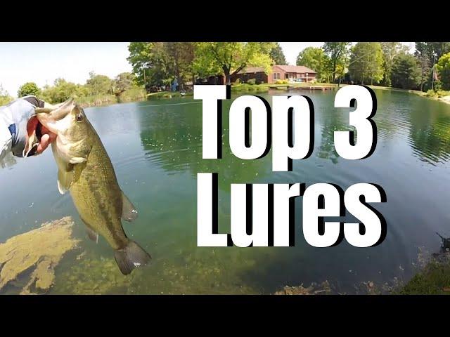 DON'T GO Pond Bass Fishing WITHOUT These 3 LURES (Top 3 Pond Baits)