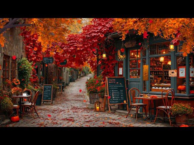 Relax Gently with Rhythmic Piano Jazz  Cozy Autumn Coffee Ambience for a Positive Mood 