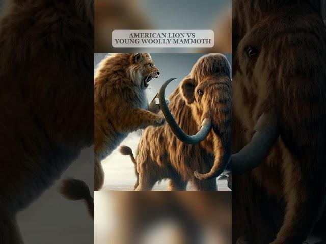 Wild Confrontations: American Lion vs. Woolly Mammoth, Crocodile vs. Bear and More #shorts