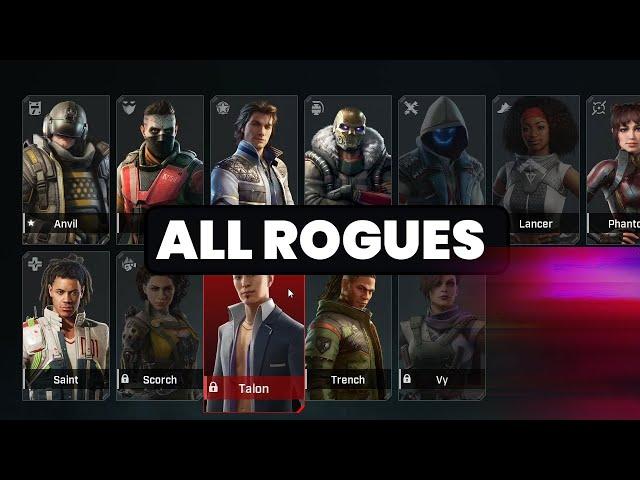 Rogue Company ALL Rogues (Heroes), Abilities, Perks & Weapons