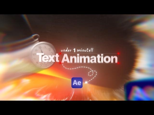 How To Master Text Animation In After Effects (Under 1 Minutes)