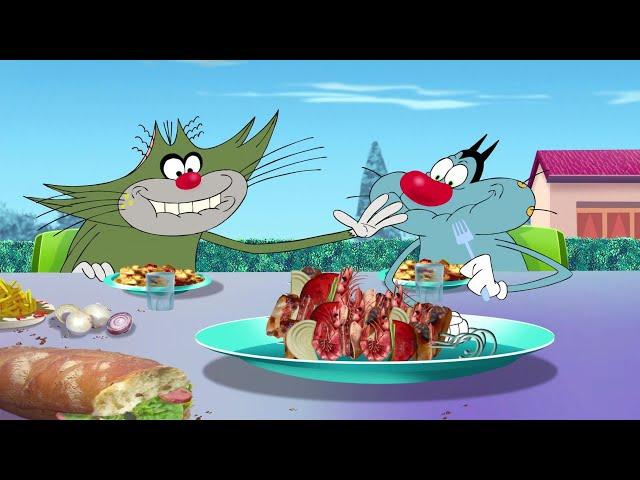 हिंदी Oggy and the Cockroaches  FOOD ONLY  Hindi Cartoons for Kids