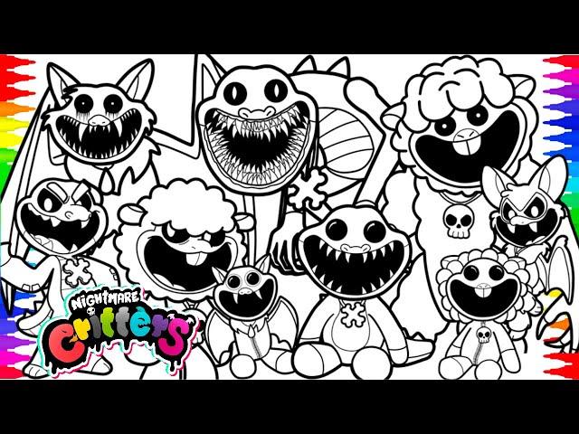 Nightmare Critters Coloring Pages / Poppy Playtime Chapter 4 / NCS Music