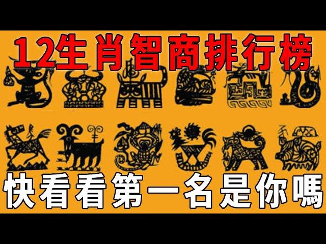 史上最準！十二生肖頭腦智商排行榜！第一第二名是聰明人裏的人上人，快來看看是你嗎？【曉書說】