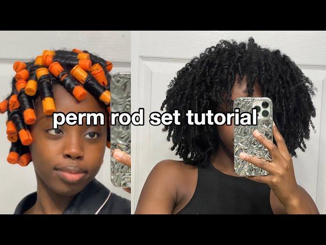 PERM ROD SET ON MY THICK NATURAL HAIR !  (type 4 hair)