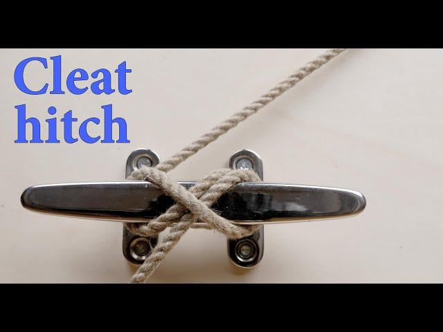 Cleat hitch- belaying to a cleat