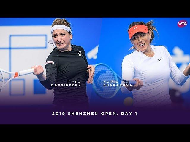 Timea Bacsinszky vs. Maria Sharapova | 2019 Shenzhen Open Day 1 | WTA Highlights